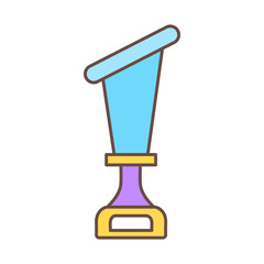 Isolated winner trophy icon First place Vector illustration