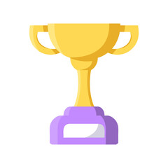 Isolated winner trophy icon First place Vector illustration