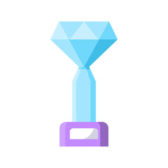 Isolated winner trophy icon First place Vector illustration