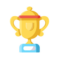 Isolated winner trophy icon First place Vector illustration