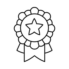 Fototapeta premium Isolated medal icon First place Vector illustration