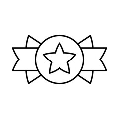 Isolated medal icon First place Vector illustration