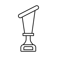 Isolated winner trophy icon First place Vector illustration