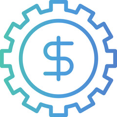 Obraz premium money gear icon