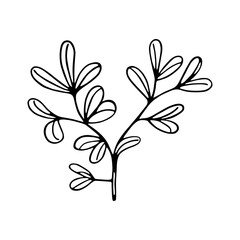 Isolated flower sketch Spring time Vector illustration