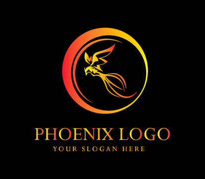 phoenix logo ,logo vector template image, trendy,