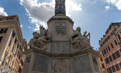 Fototapeta premium Monument near to Spanish Steps, Rome