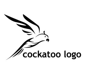 cockatoo, vector logo template image, trendy, simple, attractive