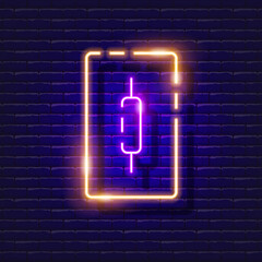 Concrete trowel neon icon. Vector illustration for design. Repair tool glowing sign. Construction tools concept.