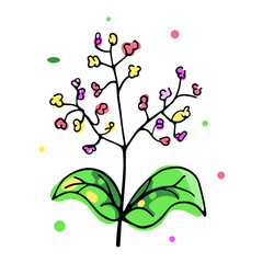 Isolated flower sketch Spring time Vector illustration