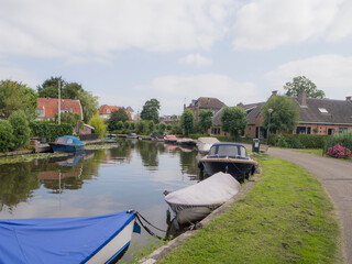 The Angst river flowing through Abcoude, The Netherlands