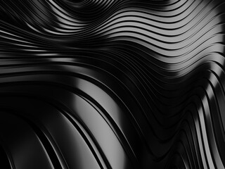 Metallic abstract wavy liquid background