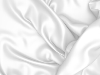 Obraz premium White fabric texture background. Luxury cloth background