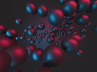 Colorful shiny spheres design background