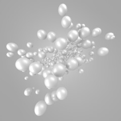 White balls decorative abstract background