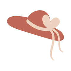 Isolated vector illustration of a hat for decoration