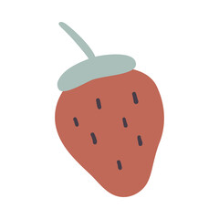 Isolated vector illustration of a strawberry for decoration