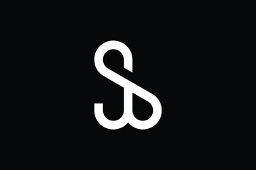 SJ logo letter design on luxury background. JS logo monogram initials letter concept. SJ icon logo design. JS elegant and Professional letter icon design on black background. J S SJ JS