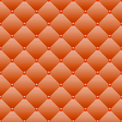 Orange luxury background with small beads and rhombuses. Seamless vector illustration. 