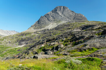 Fototapeta na wymiar Rock mountain landscape, Norway. The Trolls' Path (Trollstigen)