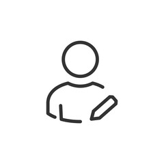 Edit profile icon. Pencil, profile, user icon. Update avatar