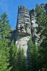 Czech Republic-view of rocks in the Teplice Rocks