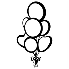 Balloons. holiday. congratulation. birthday. vector eps 10