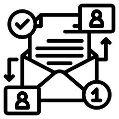 emailmarketing line icon