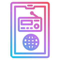 radioonline gradient icon