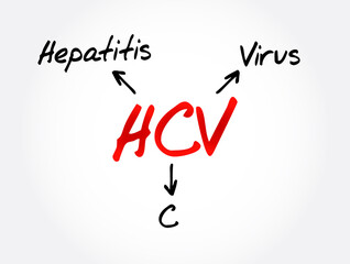 HCV - Hepatitis C virus acronym, medical concept background