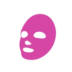 Girl face mask line icon on white. Beauty salon abstract concept. Advertising cosmetic face mask. Trendy flat isolated symbol sign for: illustration, logo, design, web, dev, ui, gui. Vector EPS 10
