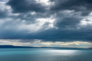 Lago Argentino between clouds