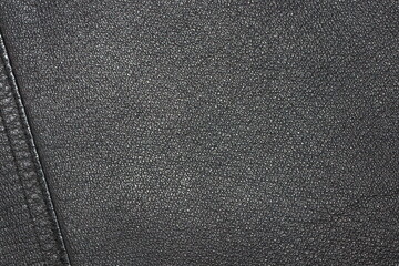 black leather with stitching
