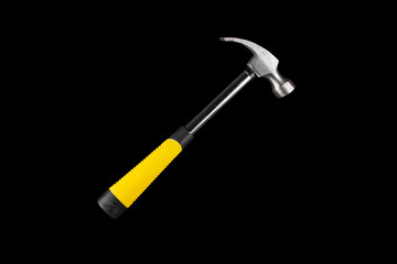 Hammer isolated on a black background.