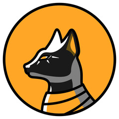 Egytian cat logo vector design