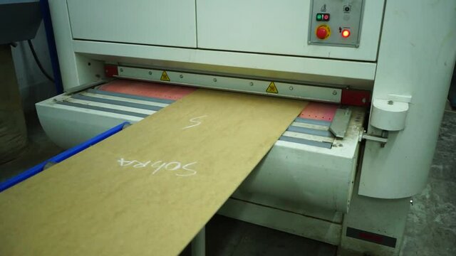 Warehouse with variety of wood for construction and repair. Wood Flooring Factory Production Line