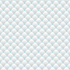 White luxury background with beads and rhombuses. Seamless vector illustration. 