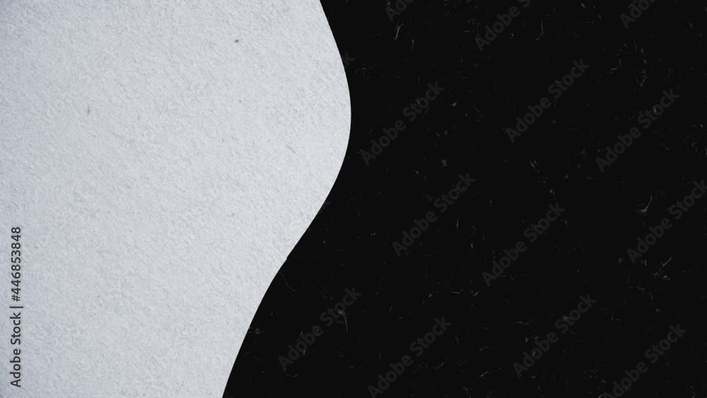Poster colored background moves in wavy line on black background. animation. illusion of wavy movement of t