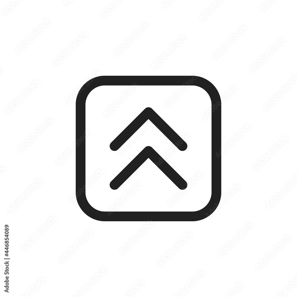 Poster up arrow icon vector from arrows concept. thin line illustration of up arrow. up arrow linear sign f