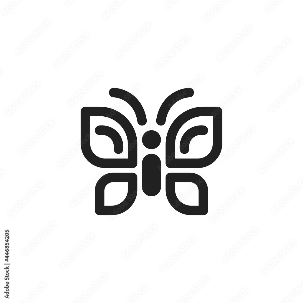 Poster butterfly icon vector from insects collection. thin line butterfly outline icon vector illustration.