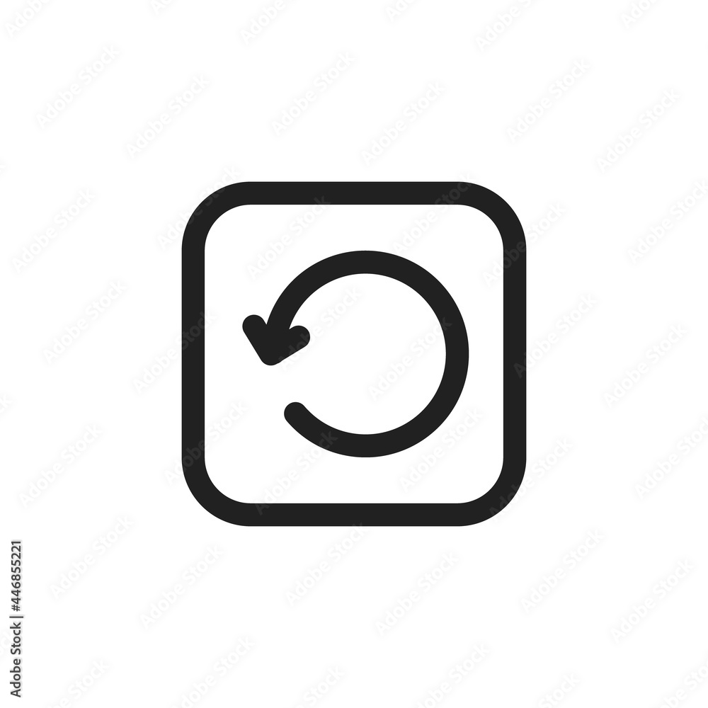 Poster reload, refresh, restart, redo icon in trendy outline style design. vector graphic illustration. rel