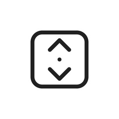 Up and down arrow icon vector. Trendy flat up and down arrow icon from user interface collection isolated on white background.