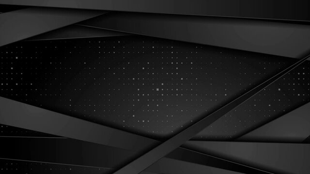 Black stripes abstract tech corporate motion background. Seamless looping. Video animation Ultra HD 4K 3840x2160