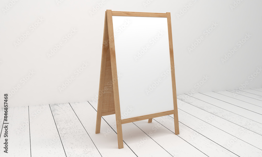 Poster 3d rendering of an advertising board with space for images/text/art