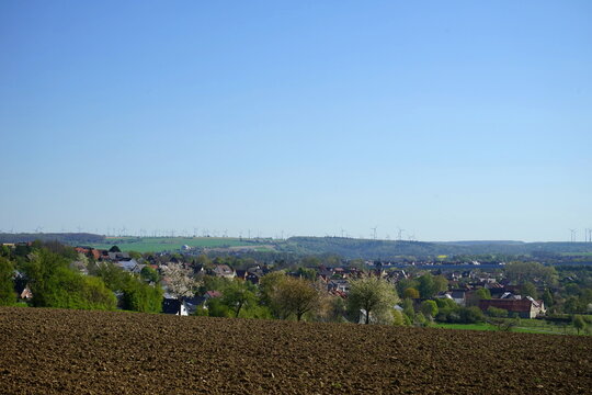 Blick auf Alfen und Borchen, Paderborner Land, Kreis Paderborn, Ostwestfalen-Lippe