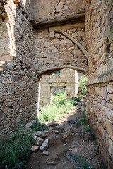 archs and doors of abandoned ancient village Gamsutl, Dagestan