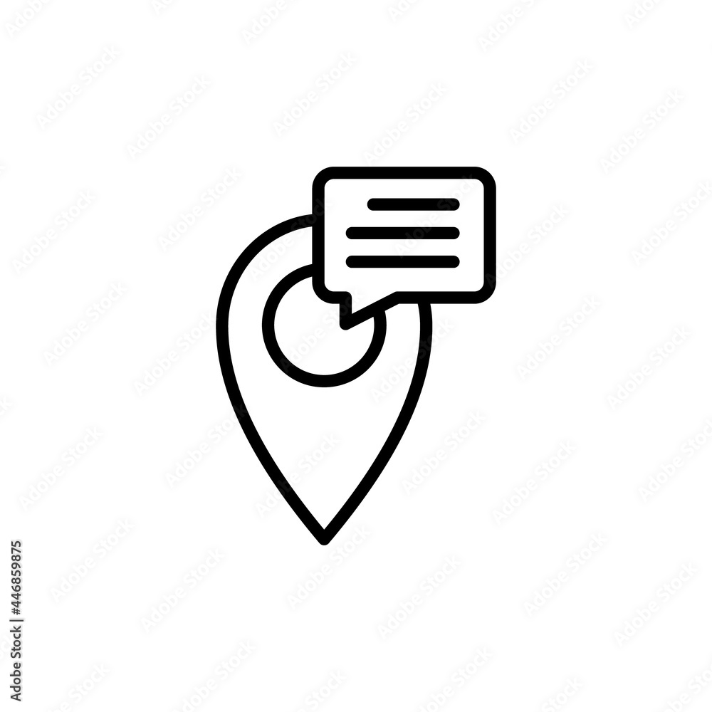 Poster map guide icon. map with bubble speech icon. vector illustration