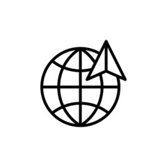 Globe navigation icon vector. Globe Navigation Icon On White Background