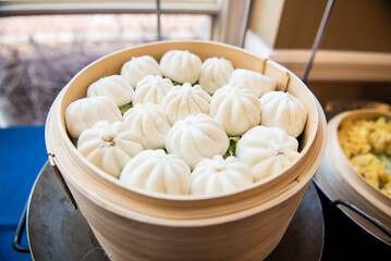 Homemade warm dumplings with soft texture