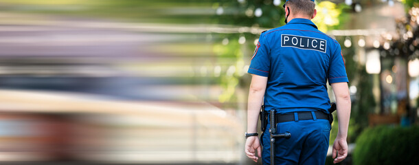 policeman in street